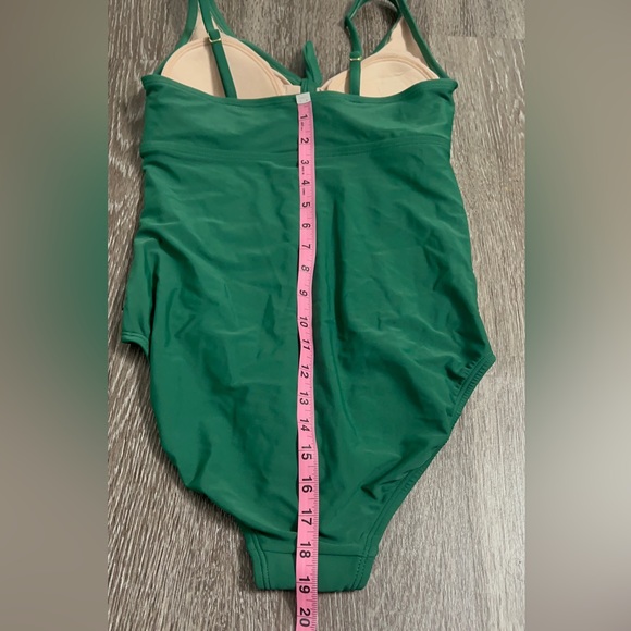Kona Sol, Women’s, Swimsuit, Green Tie Front, Full Coverage, Ruched, One-Piece. - Picture 8 of 8